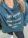 Winter Crop Hoodie - Atlantic